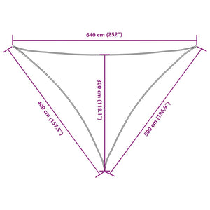 Sonnensegel Oxford-Gewebe Dreieckig 4x5x6,4 m Dunkelgrün