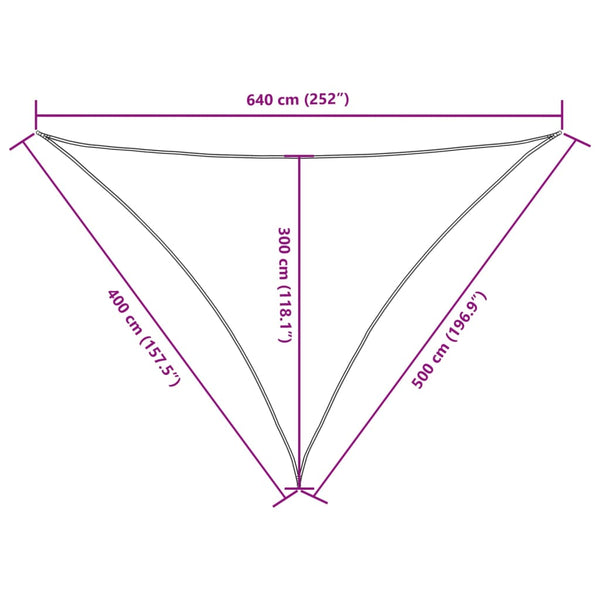 Sonnensegel Oxford-Gewebe Dreieckig 4x5x6,4 m Dunkelgrün