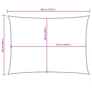 Sonnensegel Oxford-Gewebe Rechteckig 2,5x4,5 m Blau