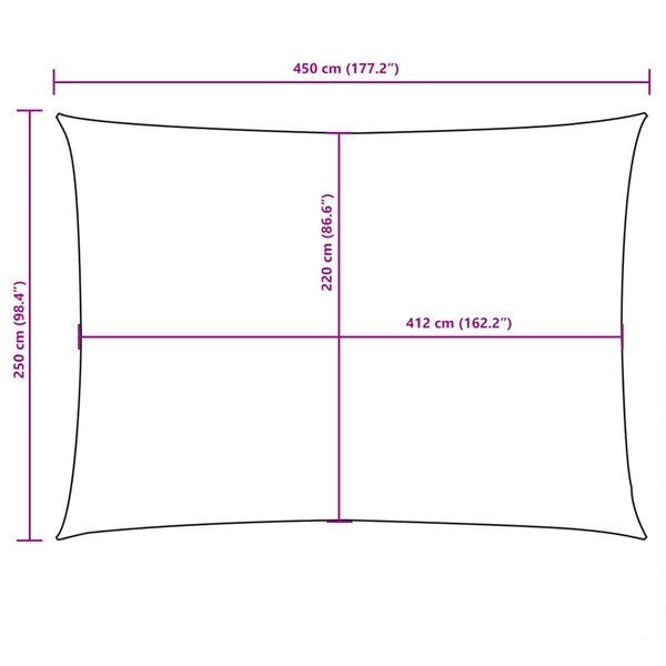 Sonnensegel Oxford-Gewebe Rechteckig 2,5x4,5 m Blau