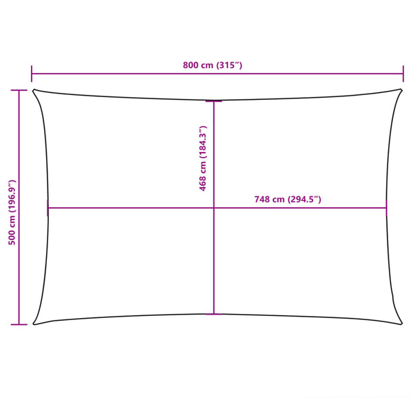Sonnensegel Oxford-Gewebe Rechteckig 5x8 m Blau