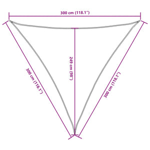 Sonnensegel Oxford-Gewebe Dreieckig 3x3x3 m Blau