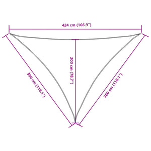 Sonnensegel Oxford-Gewebe Dreieckig 3x3x4,24 m Blau