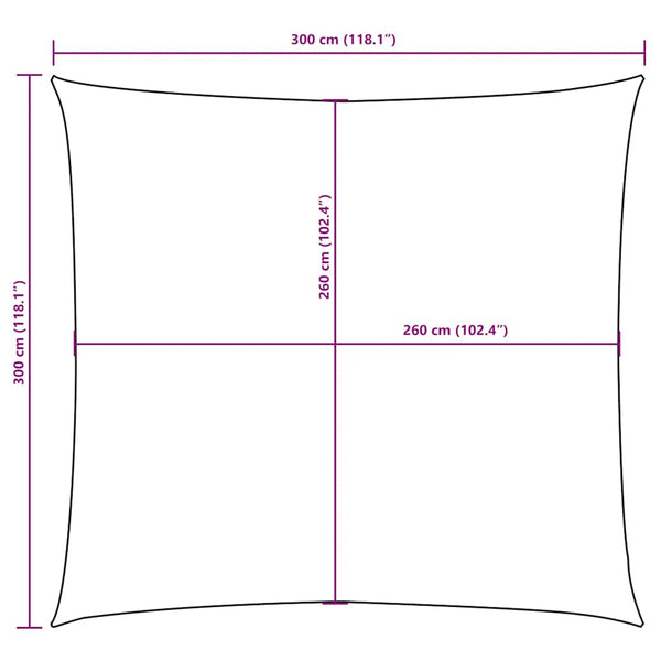 Sonnensegel Oxford-Gewebe Quadratisch 3x3 m Gelb