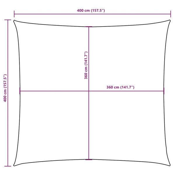 Sonnensegel Oxford-Gewebe Quadratisch 4x4 m Gelb