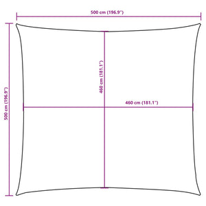 Sonnensegel Oxford-Gewebe Quadratisch 5x5 m Gelb