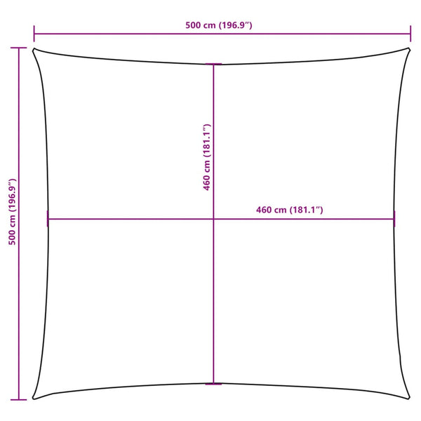 Sonnensegel Oxford-Gewebe Quadratisch 5x5 m Gelb