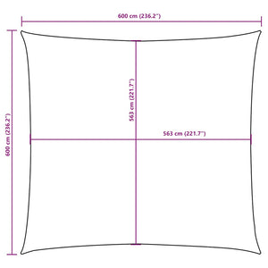 Sonnensegel Oxford-Gewebe Quadratisch 6x6 m Gelb