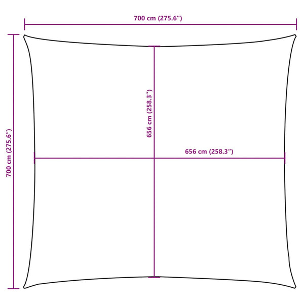 Sonnensegel Oxford-Gewebe Quadratisch 7x7 m Gelb