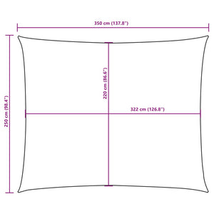 Sonnensegel Oxford-Gewebe Rechteckig 2,5x3,5 m Gelb