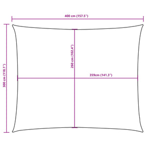 vidaXL Voile d'ombrage en tissu Oxford rectangulaire 3x4 m jaune