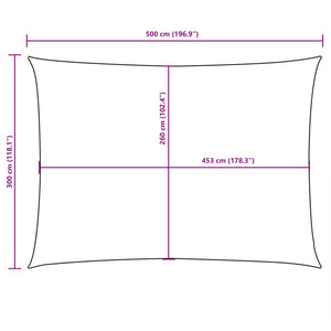 Sonnensegel Oxford-Gewebe Rechteckig 3x5 m Gelb