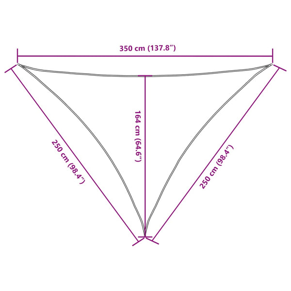 Sonnensegel Oxford-Gewebe Dreieckig 2,5x2,5x3,5 m Gelb