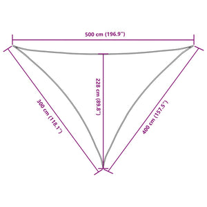 Sonnensegel Oxford-Gewebe Dreieckig 3x4x5 m Gelb