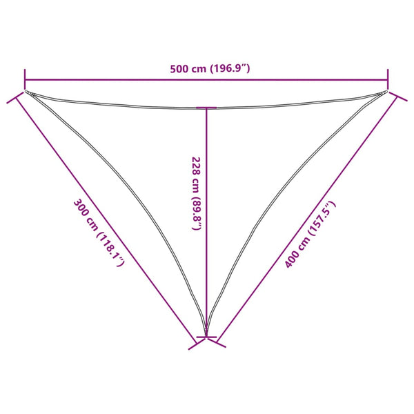 Sonnensegel Oxford-Gewebe Dreieckig 3x4x5 m Gelb