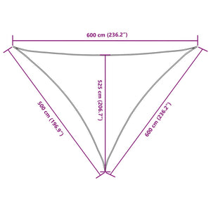 Sonnensegel Oxford-Gewebe Dreieckig 5x6x6 m Gelb