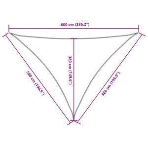 Sonnensegel Oxford-Gewebe Dreieckig 5x5x6 m Gelb