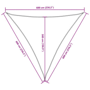 Sonnensegel Oxford-Gewebe Dreieckig 6x6x6 m Gelb