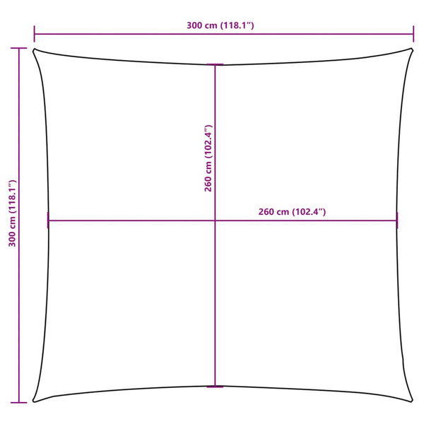 Sonnensegel Oxford-Gewebe Quadratisch 3x3 m Rot