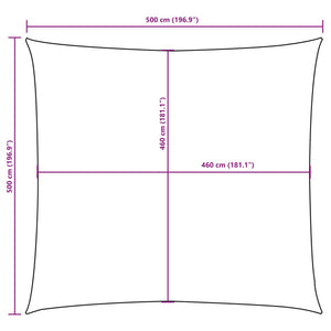 Sonnensegel Oxford-Gewebe Quadratisch 5x5 m Rot