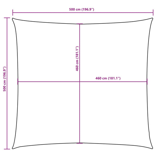 Sonnensegel Oxford-Gewebe Quadratisch 5x5 m Rot