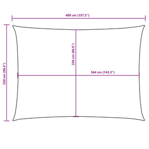 Sonnensegel Oxford-Gewebe Rechteckig 2,5x4 m Rot