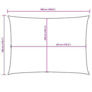Sonnensegel Oxford-Gewebe Rechteckig 3x6 m Rot