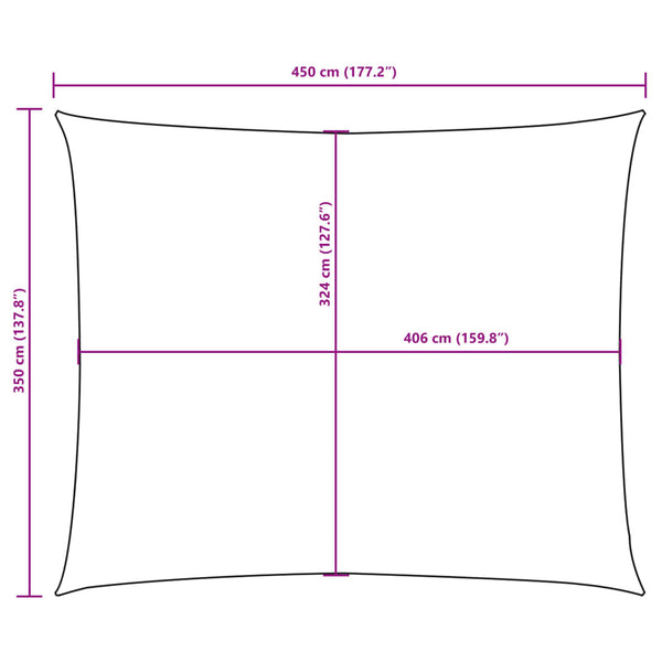 Sonnensegel Oxford-Gewebe Rechteckig 3,5x4,5 m Rot