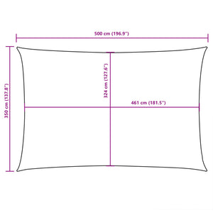 Sonnensegel Oxford-Gewebe Rechteckig 3,5x5 m Rot