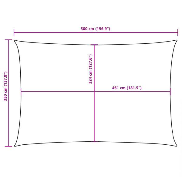 Sonnensegel Oxford-Gewebe Rechteckig 3,5x5 m Rot
