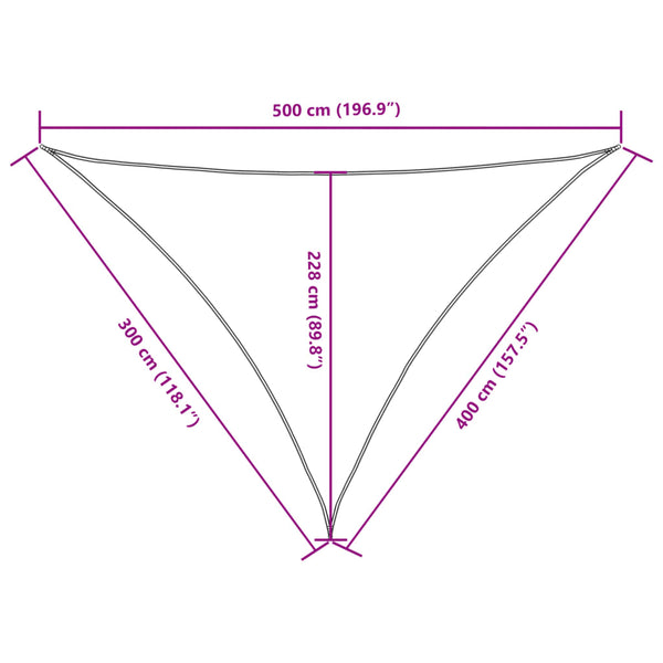 Sonnensegel Oxford-Gewebe Dreieckig 3x4x5 m Rot