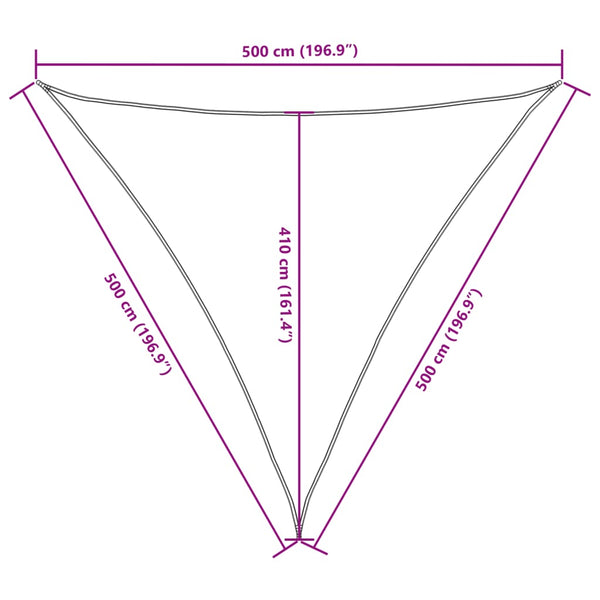 Sonnensegel Oxford-Gewebe Dreieckig 5x5x5 m Rot