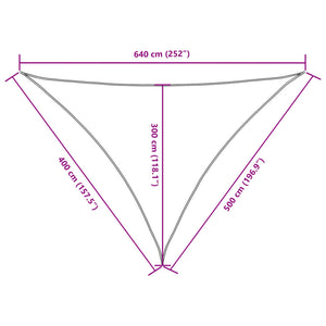 Sonnensegel Oxford-Gewebe Dreieckig 4x5x6,4 m Rot