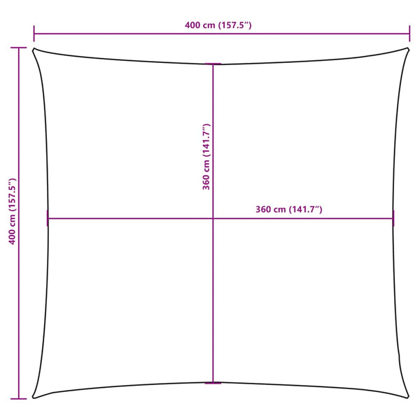 Sonnensegel Oxford-Gewebe Quadratisch 4x4 m Orange