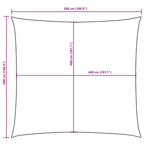 Sonnensegel Oxford-Gewebe Quadratisch 5x5 m Orange