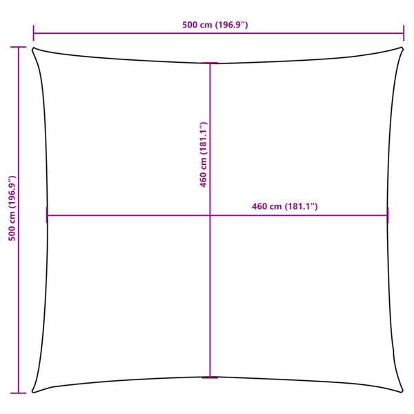 Sonnensegel Oxford-Gewebe Quadratisch 5x5 m Orange