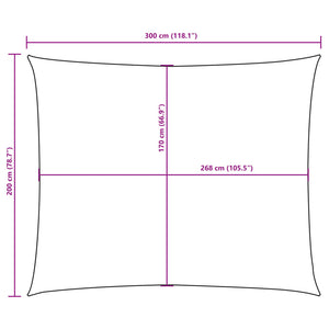 Sonnensegel Oxford-Gewebe Rechteckig 2x3 m Orange