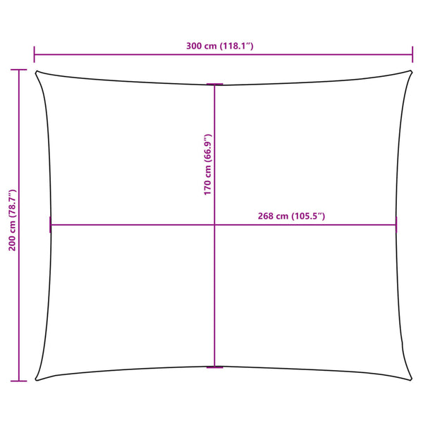 Sonnensegel Oxford-Gewebe Rechteckig 2x3 m Orange
