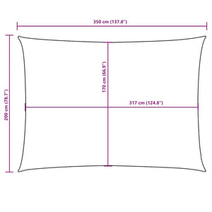 Sonnensegel Oxford-Gewebe Rechteckig 2x3,5 m Orange