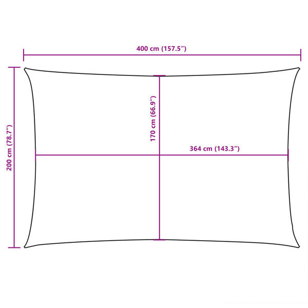 vidaXL Voile d'ombrage rectangulaire en tissu Oxford 2x4 m orange