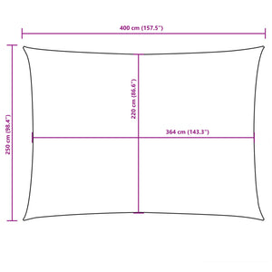 Sonnensegel Oxford-Gewebe Rechteckig 2,5x4 m Orange