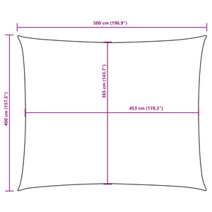 Sonnensegel Oxford-Gewebe Rechteckig 4x5 m Orange