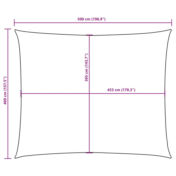 Sonnensegel Oxford-Gewebe Rechteckig 4x5 m Orange