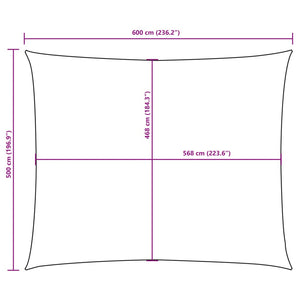 Sonnensegel Oxford-Gewebe Rechteckig 5x6 m Orange