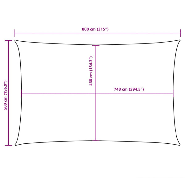 Sonnensegel Oxford-Gewebe Rechteckig 5x8 m Orange
