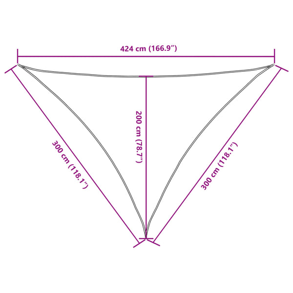 Sonnensegel Oxford-Gewebe Dreieckig 3x3x4,24 m Orange