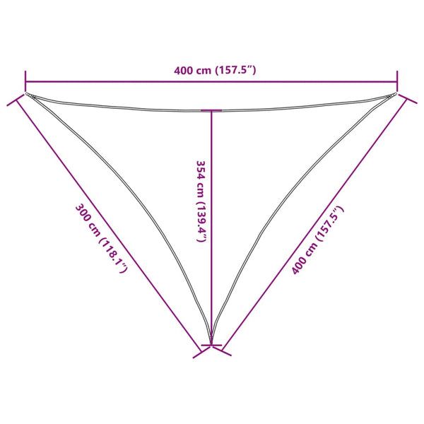 Sonnensegel Oxford-Gewebe Dreieckig 3x4x4 m Orange