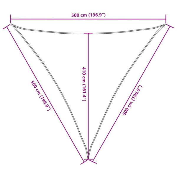 Sonnensegel Oxford-Gewebe Dreieckig 5x5x5 m Orange