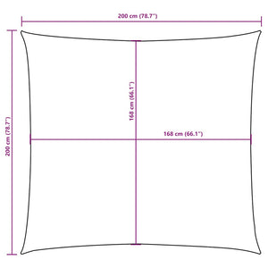Sonnensegel Oxford-Gewebe Quadratisch 2x2 m Schwarz