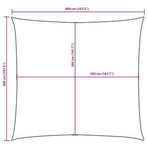 vidaXL Voile d'ombrage carré en tissu Oxford 4x4 m Noir